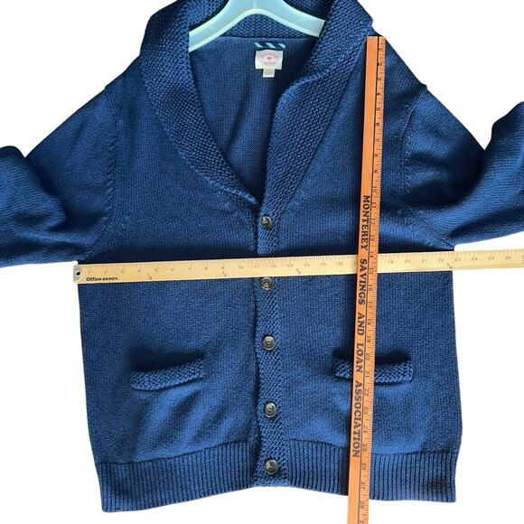 Brooks Brothers Red Fleece Men's Shawl Solid Cardigan XXL blue knit - Picture 7 of 7